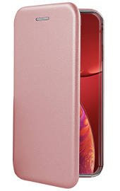   Луксозен кожен калъф тефтер ултра тънък Wallet FLEXI и стойка за Apple iPhone 13 6.1 златисто розов
